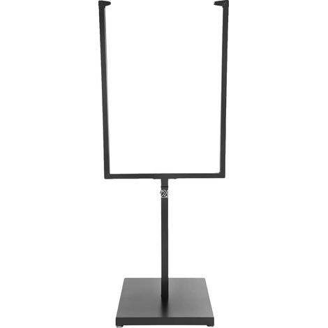 Panneau de signalisation, fer durable, pieds réglables, noir (1/2)