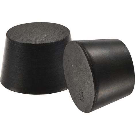 Caoutchouc Conique Bouchon 33mm à 41mm Solide Noir pour Bouchons, Liège, Bouchon d'égout, Bouchon tuyau d'eau, Bouchons pour instruments expérimentaux 5 Pièces (1/5)