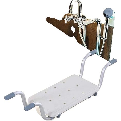 Badewannensitz, verstellbare Länge, ergonomisches Design, WEISS (1/2)