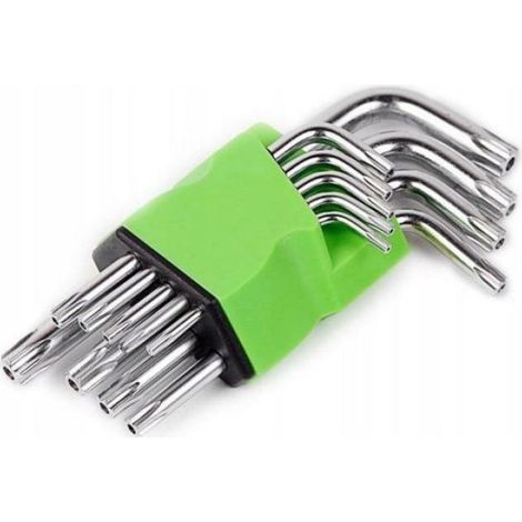Clé Torx L - Jeu de 9 Clés Allen Hexagonales - Pour Réparation Électronique et Mobilier - T10 T15 T20 T25 T27 T30 T40 T45 T50