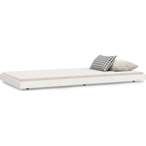 Maison Exclusive - Cama sin colchón madera maciza de pino blanca (1/5)