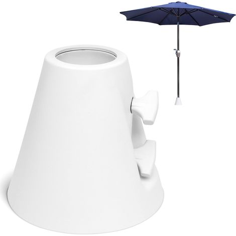 Ancrage Permanent pour Parasol de Piscine équivalent à 226,8 kg – Ancrage au Sol Permanent pour parasols d'extérieur, Pare-Soleil ou Cordes Lumineuses – Noir, Blanc (1/5)
