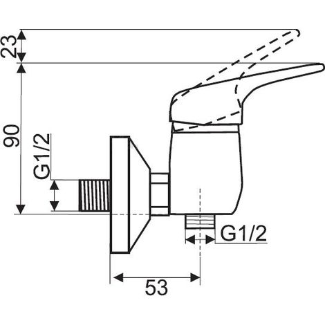 Hydroland ATUT Wandarmatur chrom mit Duschset