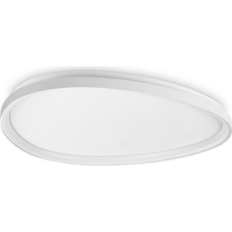 Ideal Lux Plafoniera moderna Gemini 1 luce LED integrato bianco metallo