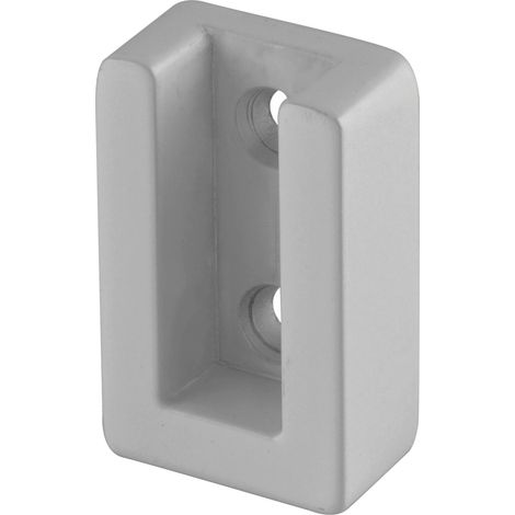 Kleiderstangenhalter passend zu Kleiderstange Ninos 30x12mm, Zamak natur eloxiert (1/2)