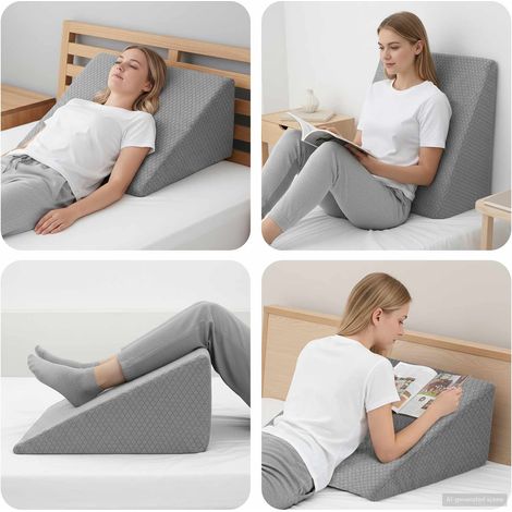 Beinkissen Uni Grau 60 x 50 x 30 cm Viscoschaum
