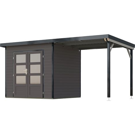 GH Pluto 2 B tgrau 244x204x230 m.Anbau 233cm anthrazit