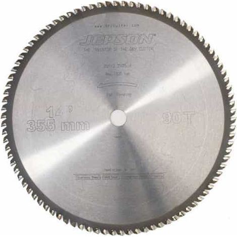 JEPSON Lame de scie carbure Ø355mm - Acier/Inox épais - 600590 - 355 mm - 2.2 mm - 25,40 mm - 60 dents