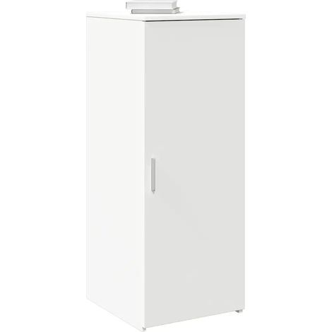 Armadio portaoggetti di design moderno per ufficio 40 x 45 x 103 cm soluzione versatile in legno bianco 020051205
