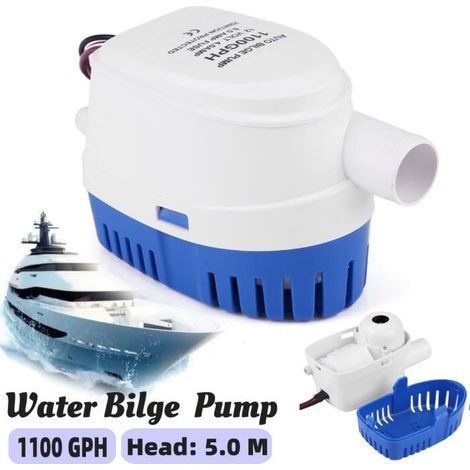 1100GPH bateau 12V Marine automatique submersible pompe à eau de cale interrupteur à flotteur entièrement automatique interne -WAN-Ywey (1/5)