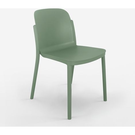 Ahd Amazing Home Design – Chaise de cuisine moderne Helene – Polypropylène durable – Confort d'assise optimal – Dimensions 49x53,7x79,1cm – Vert foncé (1/5)
