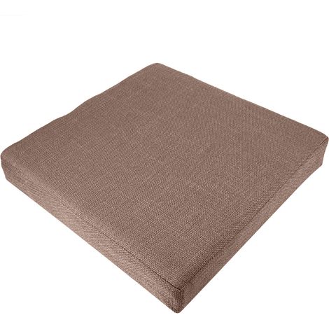 Coussin de sol carré doux pour yoga et méditation, housse amovible lavable, café 40x40x6cm (LxLxH) (1/5)