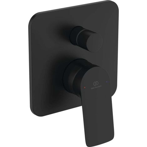 Ideal Standard Ceralife C - Unterputzarmatur für 2 Verbraucher, mit Einbaukörper, Seidenschwarz BE061XG (1/4)