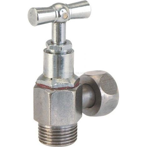 Sferaco – Robinet de WC équerre chromé – Dimensions 12 x 17 mm – Tête presse étoupe – Corps laiton CW614N – Débit 13L/min sous 3 bars