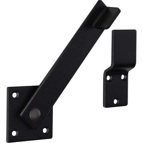 3-teiliges Türriegelset, 5 x 15,2 cm, mit Verriegelungsbolzen, schwarz, abschließbar, Schiebetürriegel, Gartentorschloss. (1/4)