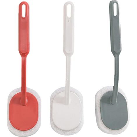 3 brosses de sol, long manche, murale, pour carrelage et coins (1/5)