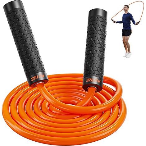 Corde à Sauter Poids - 1 lb - Réglable en Longueur - Pour Entraînement Cardio, Boxe, Fitness Maison - Corde à Sauter (1/5)