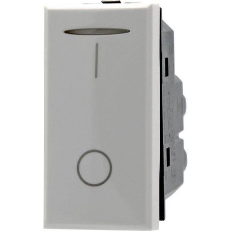 TRADE SHOP - Interruttore 2p 16a Bipolare 0-1 Bianco Compatibile Con Bticino Axolute - (1/2)