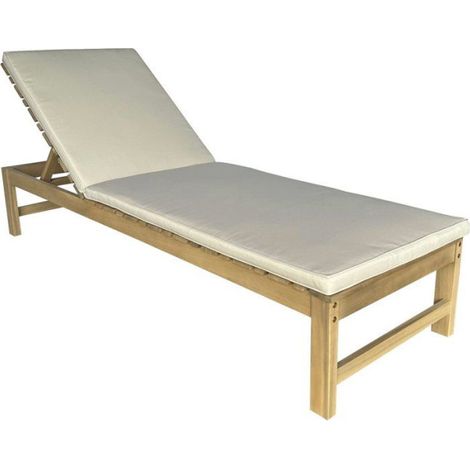 Bain de soleil - Proloisirs - Balito - Châssis en acacia FSC- Coussin déhoussable inclus (1/2)