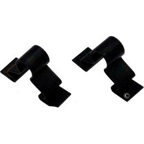 Ersatzteil - Set 2 Glas-Clips -  - DE DIETRICH, SAUTER, BRANDT, FAGOR, THOMSON, SANGIORGIO, ASKO, MASTERCOOK, BLANCO, THERMOR, NOVY, CAPLE, CDA, ARISTON HOTPOINT, PELGRIM, SCHOLTES, ATAG, EDESA, CYLIN
