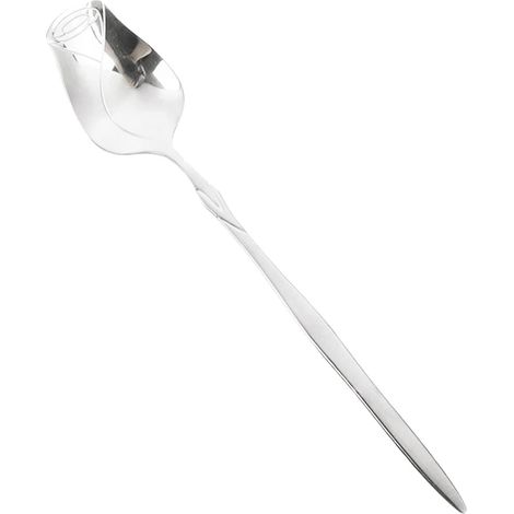 Cuillère bouton de rose en inox argenté (1/2)