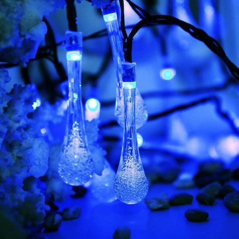 1 Guirlande lumineuse, Goutte d'eau, 30 LED, Étanche, 6 m, Jardin, Noël (1/5)