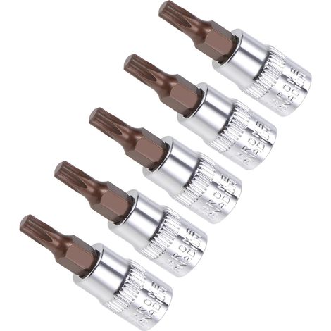 Embouts de Tournevis Torx T20 1/4" Drive 1,5" de Long, 5 Pièces (1/5)