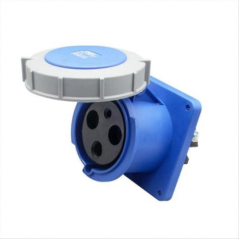 Prise industrielle femelle IEC 60309 étanche IP67, 3 broches, 63 A 200-250 V, 2P+E 6H (1/5)