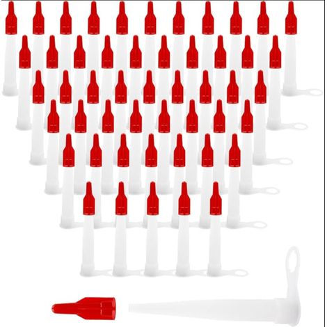 Embout Cartouche Silicone Canule Douilles avec Bouchon Rouges Calfeutrage Buse de Buses d'étanchéité pour Cuisine Ménage (1/5)