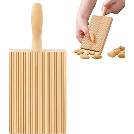 Machines à pâtes manuelles,Une planche à laver en bois, un outil pratique pour faire des pâtes, vous permet de goûter au plaisir de fabriquer vos propres pâtes. (1/5)