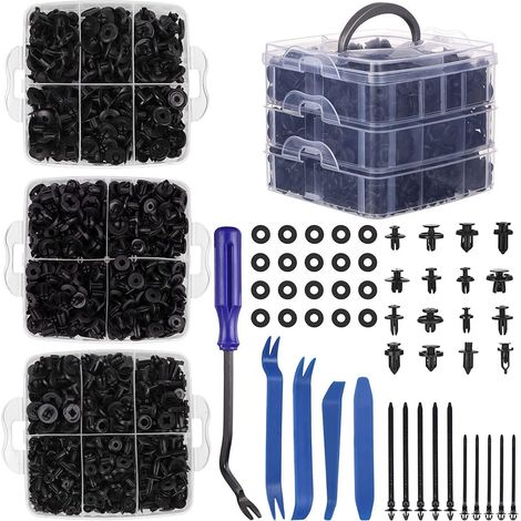 835 Rivet Clips Plastique 16 tailles, Boîtier (1/5)