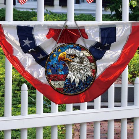 Pendentif Acrylique - Décoration Porte Fête Nationale - Motif Drapeau États-Unis - Pour Extérieur Intérieur - 1 Pièce (1/5)