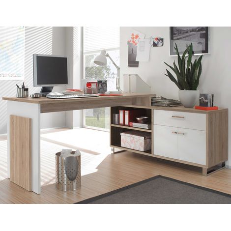 Bureau Klopp - chêne/blanc