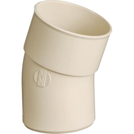 Nicoll – Coude mâle-femelle 20° Ø100 mm PVC sable – Raccord tube descente – Conception lisse pour dévoiement efficace