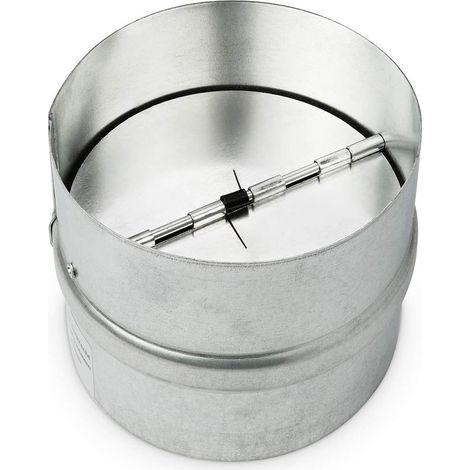 Clapet Anti Retour 100 mm Raccord de Ventilation Silencieux en Acier Galvanisé Avec Clapet Anti-Retour Hotte Automatique - Joint en Caoutchouc Raccord de Tuyau Pour Conduit de Ventilation