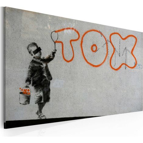 Tableau Imprimé "Papier Peint Graffiti - Banksy" 40x60cm (1/2)