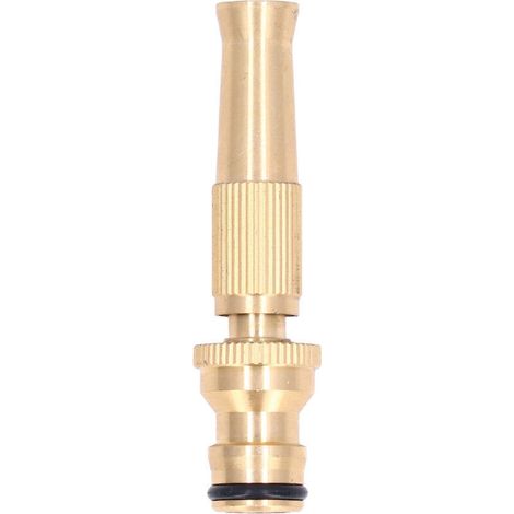 Buse de tuyau d'arrosage à jet haute pression réglable avec raccord rapide en laiton pour jardin (1/5)