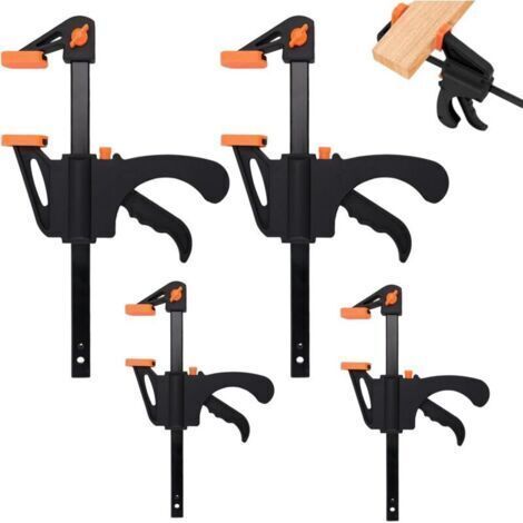Serre Joint Menuisier rapide Largeur de Serrage 150/300mm Pour le travail du bois, le travail du métal, l'artisanat, le bricolage, les projets ménagers Force de Serrage Maximale 68kg
