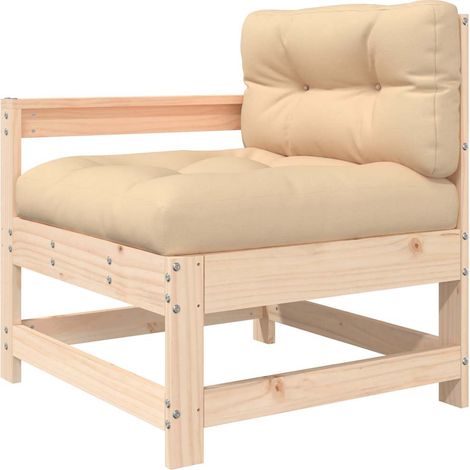 Maison Exclusive - Sedia da Giardino con Cuscini in Legno Massello di Pino