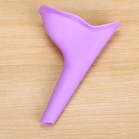 Urinoir portable pour femmes, urinoir d'urgence sur pied, dispositif d'urination féminin violet (1/5)