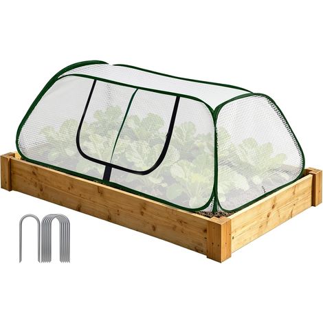 Bâche de protection pour plantes - Serre de jardin avec porte zippée enroulable, bâche en PE épaisse pour cultures de légumes et de fruits d'intérieur et d'extérieur - 114 cm L x 56 cm l x 41 cm H (Bl