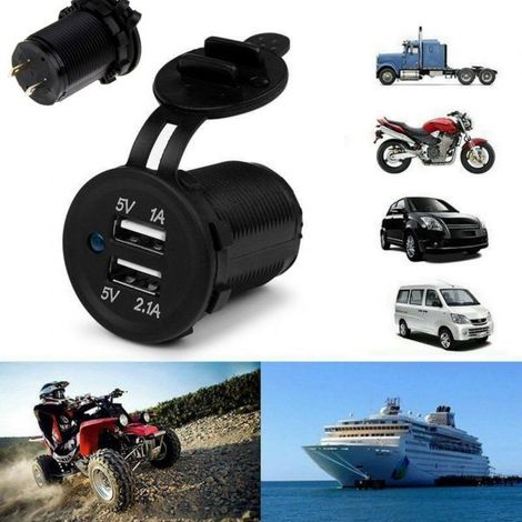 Presa caricatore auto camper doppia USB adattatore incasso accendisigari 5v (1/5)