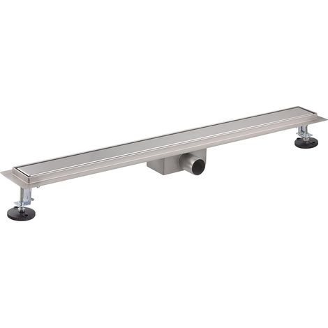1 - Caniveau De Douche - Siphon Anti Odeur - Réversible Inox Ou À Carreler - Débit 36 L/min - Pour Salle De Bain - Argent - 80x12 cm (1/5)