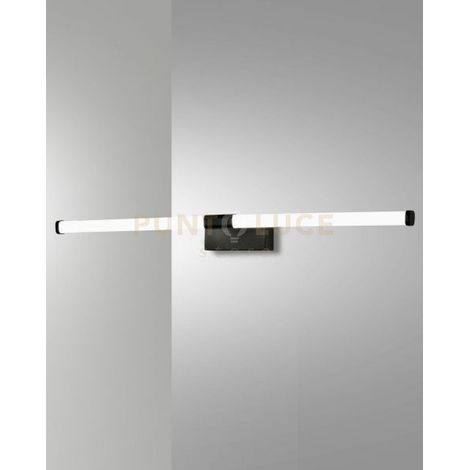 AGO APPLIQUE NERO DA SPECCHIO A LED 3000K - 14W - 840 lm L.61,5CM IP44