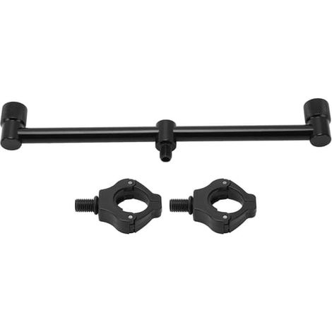 Support de canne à carpe avec têtes d'alarme magnétiques noires en nappa – Lot de 2 piquets de 25 cm pour la pêche du bord (1/5)