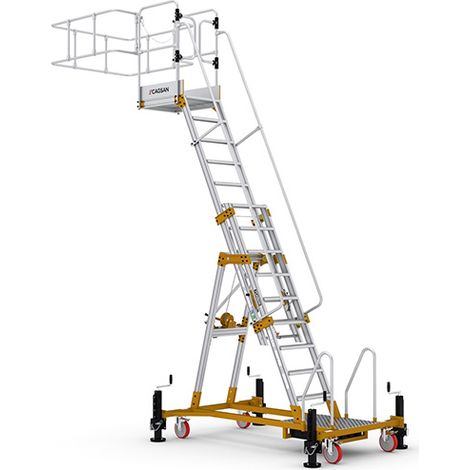 Scala camion-cisterna 9 gradini - Altezza di lavoro mass. di 3.05 a 4.05m - YP300