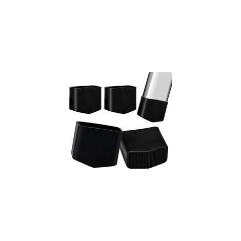 Pieds D'échelle en Caoutchouc Couvre-Pieds D'échelle Caoutchouc pour Échelle Embout Escabeau 40x20 Capuchons D'échelle Antidérapants Pour Pieds D'échelle Universels Noir 4Pcs (noir) (1/4)