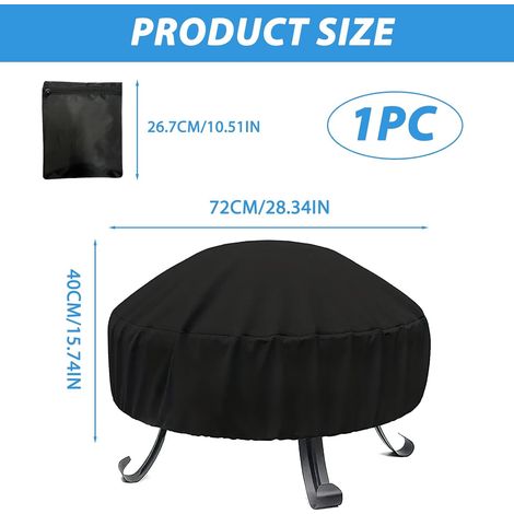 Teloni impermeabili e resistenti per bracieri e barbecue, in tessuto Oxford 420D, per patio e giardino, resistenti agli strappi e ai raggi UV, 72x40 cm - ALTRO (1/3)