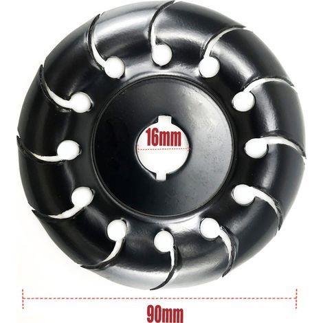 Noir 90 mm Disque de coupe spécial pour meuleuse d'angle, fraise à profiler, fraise à sculpter le bois, fraise à tailler, disque à douze dents, fraise à ébavurer, fraise à profiler (1/5)