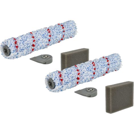 vhbw 4-tlg. Zubehör-Set Ersatz für Leifheit 11918 für Staubsauger - Schaumstoff-Filter, Bürstenrolle